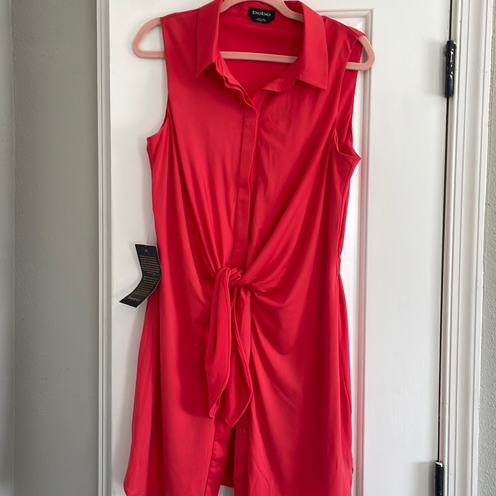 Bebe lined shirt dress